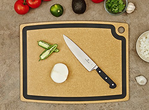 Epicurean Gourmet Series Cutting Board with Juice Groove, 17.5-Inch by 13-Inch, Natural/Slate