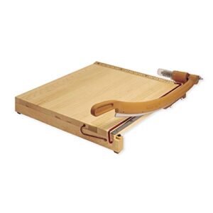 swingline paper trimmer, guillotine paper cutter, 18″ cut length, 15 sheet capacity, classiccut ingento, maple (1152)