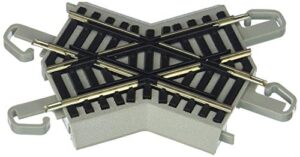 bachmann trains – snap-fit e-z track 45 degree crossing (1/card) – nickel silver rail with gray roadbed – ho scale