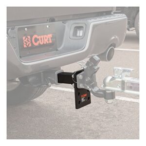 CURT 48328 Adjustable Pintle Mount for 2-Inch Hitch Receiver, 15,000 lbs, 6-1/2-Inch Drop, 6-Inch Length, Carbide Black Powder Coat
