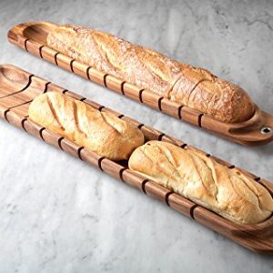 Ironwood Gourmet Avignon Baguette Miter, Acacia Wood 1.75 x 3.5 x 26.25 inches