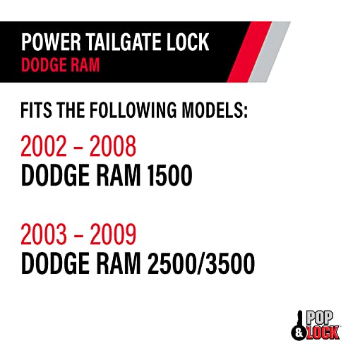 Pop & Lock PL8340 Power Tailgate Lock for Dodge Ram Models 1500, 2500, and 3500