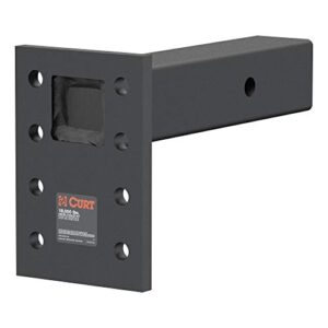 curt 48329 adjustable pintle mount for 2-1/2-inch hitch receiver, 18,000 lbs, 6-1/2-inch drop, 8-inch length , black