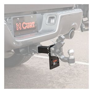 CURT 48325 Adjustable Pintle Mount for 2-Inch Hitch Receiver, 15,000 lbs, 6-1/2-Inch Drop, 8-Inch Length