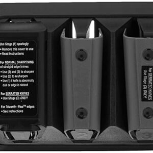 Chef’sChoice Edge Select Diamond Hone Professional Knife Sharpener for Straight and Serrated Knives with Precision Angle Control, One Size, Gray