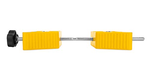 Camco Large RV Wheel Stop | Fits 26 to 30-inch Diameter Tires and Tire Spacing from 3 ½ to 5 ½-inches | Yellow (44622)