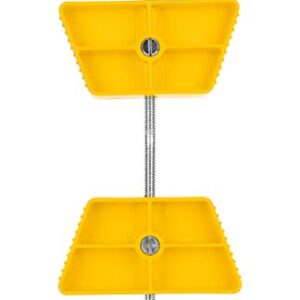 Camco Large RV Wheel Stop | Fits 26 to 30-inch Diameter Tires and Tire Spacing from 3 ½ to 5 ½-inches | Yellow (44622)