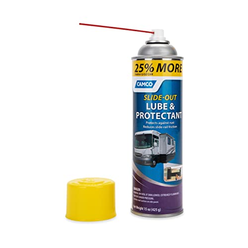 Camco Slide Out Lube - For Metal Parts, Rollers, Door Hinges and Brake Parts - For RVs, Boats, Cars and More - 15 oz (41105)