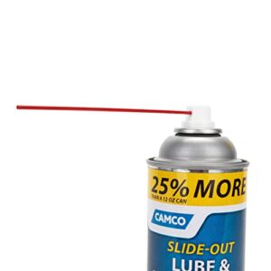 Camco Slide Out Lube - For Metal Parts, Rollers, Door Hinges and Brake Parts - For RVs, Boats, Cars and More - 15 oz (41105)