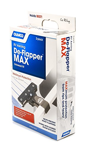 Camco Awning De-Flapper Max - Protects Your RV Awning From Costly Rips and Tears, Rust Resistant - 2 Pack (42251)