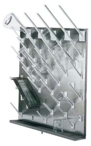 modular stainless steel drying rack, 60 white pegs