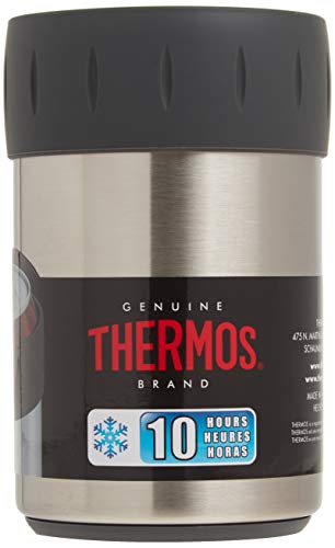 THERMOS Stainless Steel Beverage Can Insulator for 12 Ounce Can, Stainless Steel