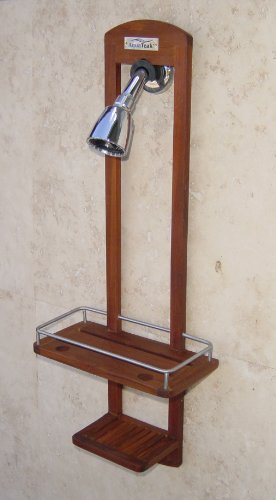 AquaTeak The Original Moa Small Teak Shower Caddy