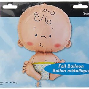 Anagram International Welcome Baby Shape Foil Balloon, 24", Multicolor