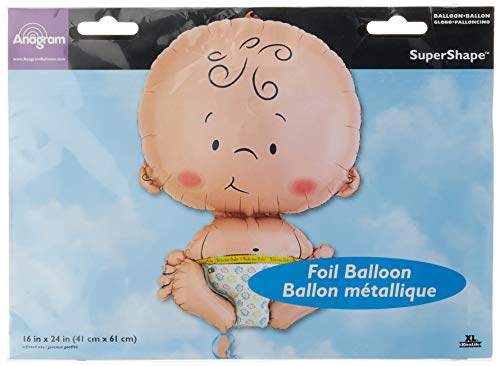 Anagram International Welcome Baby Shape Foil Balloon, 24", Multicolor