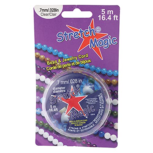 Pepperell SMF-1-5 0.7mm Stretch Magic Bead and Jewelry Cord, 5m, Clear