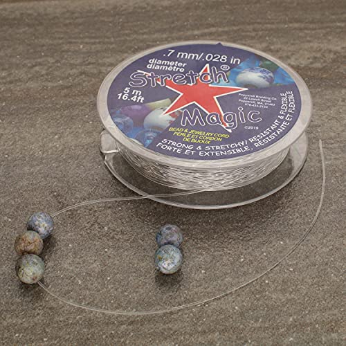 Pepperell SMF-1-5 0.7mm Stretch Magic Bead and Jewelry Cord, 5m, Clear