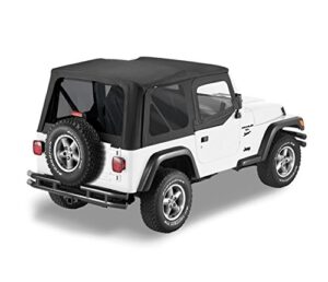 bestop 7912401 black sailcloth replace-a-top for 1997-2002 wrangler tj w/lower steel factory half doors