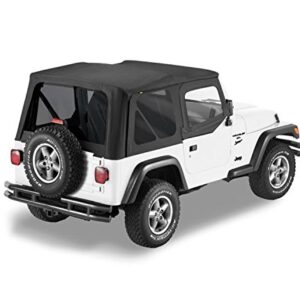 Bestop 7912401 Black Sailcloth Replace-A-Top for 1997-2002 Wrangler TJ W/Lower Steel Factory Half Doors