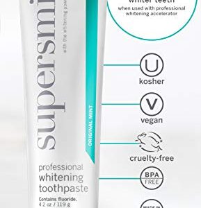 Supersmile Professional Teeth Whitening Toothpaste with Fluoride, Original Mint, 4.2 Oz