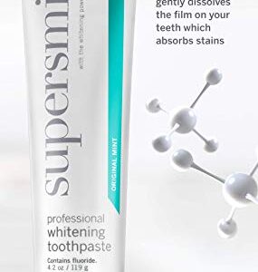 Supersmile Professional Teeth Whitening Toothpaste with Fluoride, Original Mint, 4.2 Oz