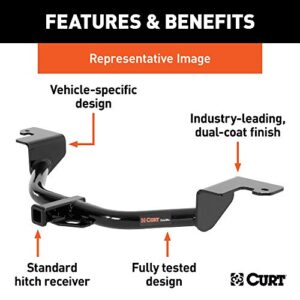 CURT 123393 Class 2 Trailer Hitch with Ball Mount, 1-1/4-Inch Receiver, Compatible with Select Lexus ES300, ES330, Toyota Avalon, Camry, Solara