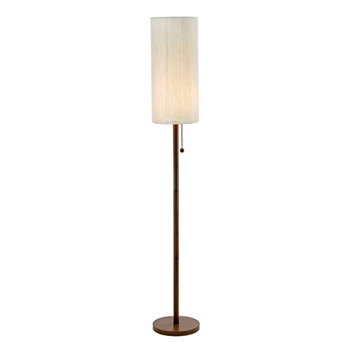 Adesso Home 3338-15 Transitional One Light Floor Lamp from Hamptons Collection in Bronze/Dark Finish, Brown and Beige