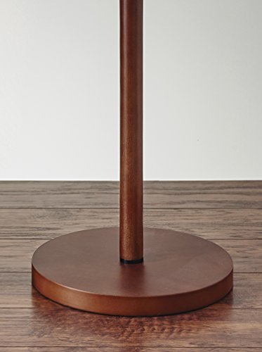 Adesso Home 3338-15 Transitional One Light Floor Lamp from Hamptons Collection in Bronze/Dark Finish, Brown and Beige