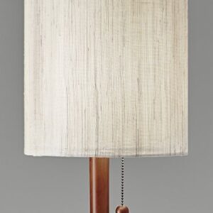 Adesso Home 3338-15 Transitional One Light Floor Lamp from Hamptons Collection in Bronze/Dark Finish, Brown and Beige