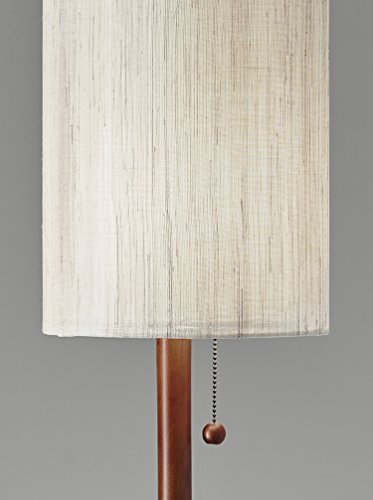 Adesso Home 3338-15 Transitional One Light Floor Lamp from Hamptons Collection in Bronze/Dark Finish, Brown and Beige