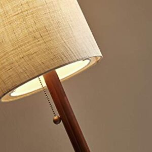 Adesso Home 3338-15 Transitional One Light Floor Lamp from Hamptons Collection in Bronze/Dark Finish, Brown and Beige