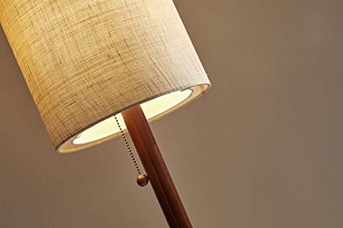 Adesso Home 3338-15 Transitional One Light Floor Lamp from Hamptons Collection in Bronze/Dark Finish, Brown and Beige