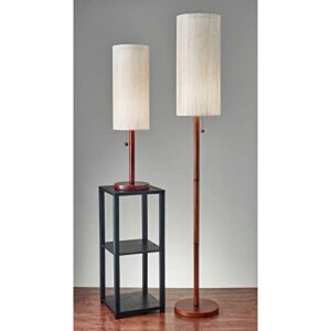 Adesso Home 3338-15 Transitional One Light Floor Lamp from Hamptons Collection in Bronze/Dark Finish, Brown and Beige