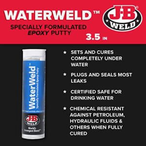 J-B Weld 8277 WaterWeld Epoxy Putty Stick - 2 oz.