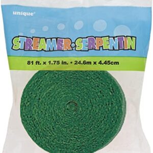 Unique Industries Crepe Paper Streamer, 81ft, Emerald Green