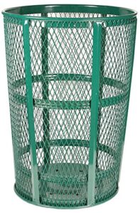 witt industries exp-52gn steel 48-gallon outdoor waste receptacle, round, 23″ diameter x 33″ height, green