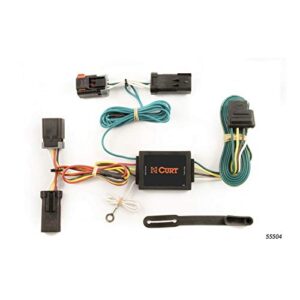 curt 55504 vehicle-side custom 4-pin trailer wiring harness, fits select dodge ram 1500, 2500, 3500 , black