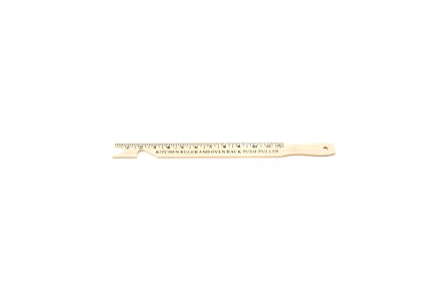 Fox Run Oven Rack Push/Pull Kitchen Ruler, 0.25 x 1.25 x 16.5 inches, Brown