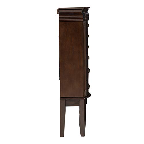 Powell Italian Influenced Transitional Espresso Jewelry Armoire