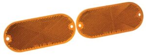 reese towpower 73819 amber quick mount reflector – 2 pack