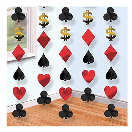 Casino Party Hanging Decoration | Pack of 6