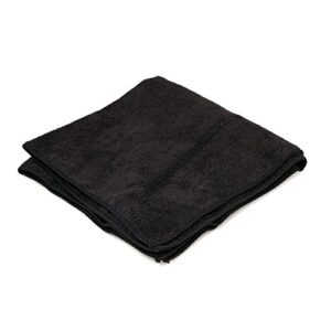 Real Clean 16x16 300GSM Premium Black Microfiber Towels (Pack of 10)