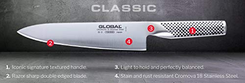 Global GS-7-4 inch, 10cm Paring Spear Knife, 4 inch, Stainless Steel