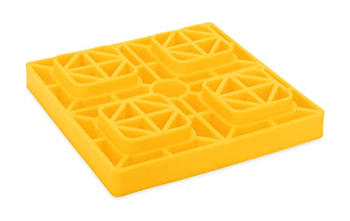 Camco Heavy Duty Leveling Blocks, Ideal For Leveling Single and Dual Wheels, Hydraulic Jacks, Tongue Jacks and Tandem Axles (4 pack) , Yellow - 44501