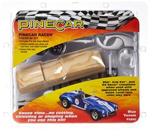 woodland scenics pine car derby racer premium kit, blue venom (p3950)