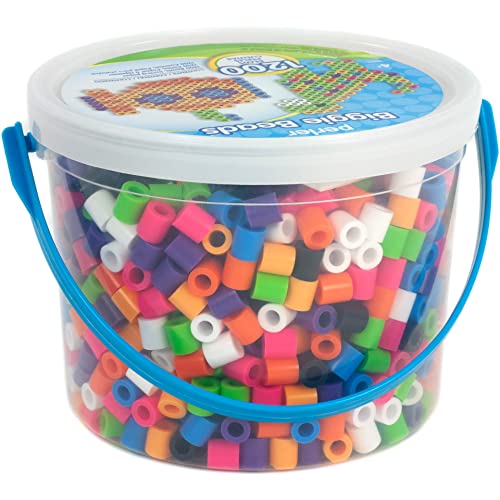 Perler 439458 BIGGIE Beads 1,200/Pkg, Assorted Colors