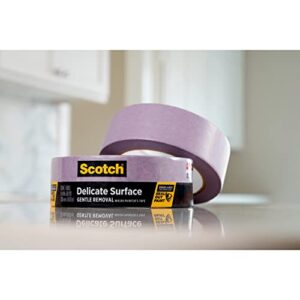 Scotch 2080EL-24E ScotchBlue Delicate Surfaces Painters Tape, 0.94" Width x 60 yd, Purple