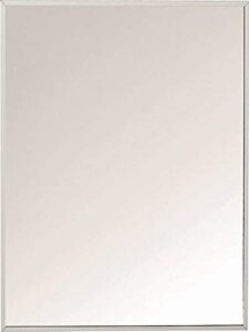 zenith products x311 stainless steel frame swing door medicine cabinet, surface or recess mount, 16.13″ x 20.13″ x 4″