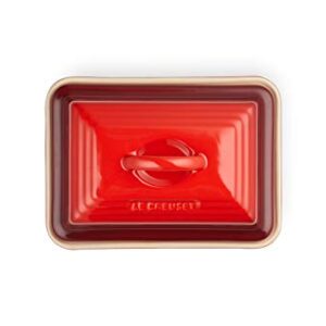 Le Creuset Stoneware European Butter Dish, Cerise