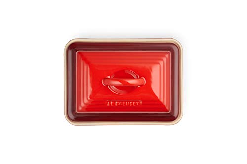 Le Creuset Stoneware European Butter Dish, Cerise